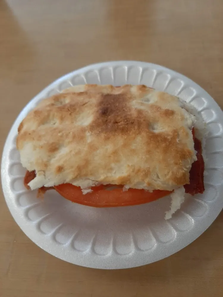 Country Ham Biscuit with Tomato