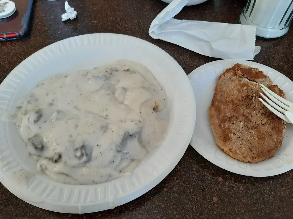 Sausage Gravy over Biscuits and Pork Tenderloin